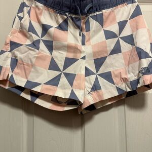 The North Face Women's Geometric Pink and Blue Shorts